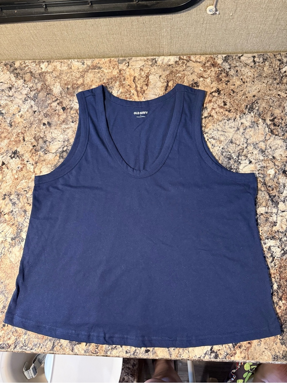 Old Navy Women's Dark Blue Scoop Neck Tank Top